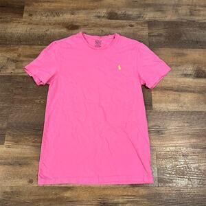 Polo Ralph Lauren Pink T-Shirt S Green-Yellow Pony Logo Short Sleeve Preppy